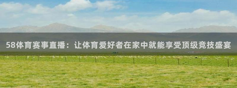 袋鼠直播nba体育：58体育赛事直播：让体育爱好者在家中就能享受顶级竞技盛宴
